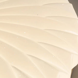 Vintage LED ceiling lamp, white round acrylic in room setting
