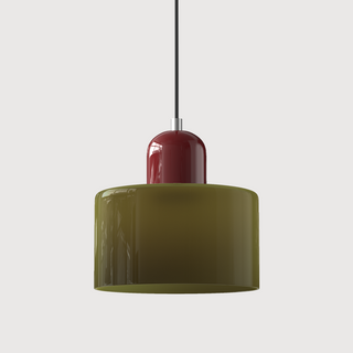 Glass pendant with Bauhaus E27 base — kitchen fixture