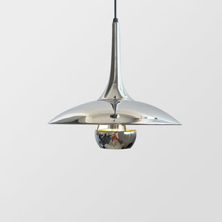 Vintage silver metal kitchen pendant light with adjustable cord