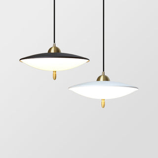 Modern pendant close-up — LED metal glass dining fixture