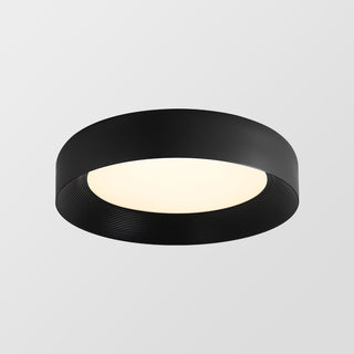Modern LED Ceiling Lamp - Flush Mount Black Metal Light for Living Room