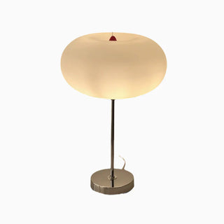 Apple donut lamp side — vintage mixed metal warm glow