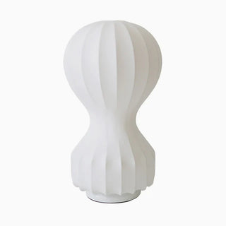 Scandinavian lantern lamp side — creamy white shade design