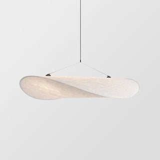 Modern Nordic pendant casting soft Tyvek glow