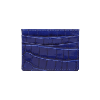 luxury card holder haven italian leather crocodile pattern slots wallet showcase view
