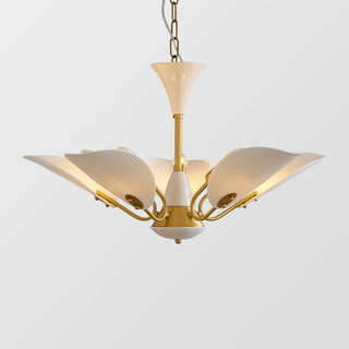 Vintage copper pendant close-up — ceramic hanging lamp detail