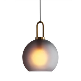 Modern Glass Pendant Light – Adjustable Hanging Single Bulb Fixture for Living Room Lighting