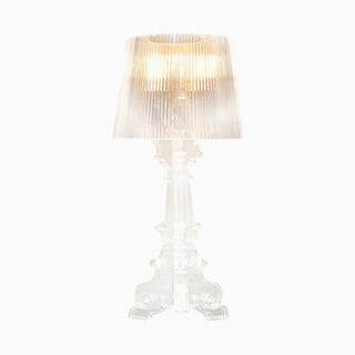 Acrylic crystal lamp side — brass fittings warm glow