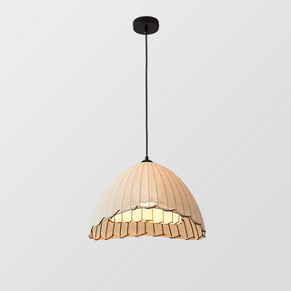 Adjustable linen fabric pendant for dining room lighting