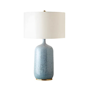 Modern ceramic table lamp — fabric lampshade soft diffused light