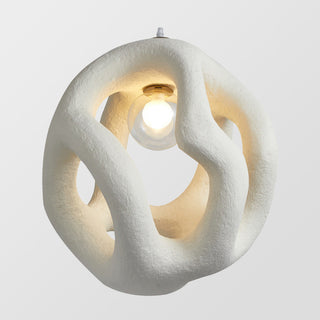 Round ball pendant from below — kitchen island modern light