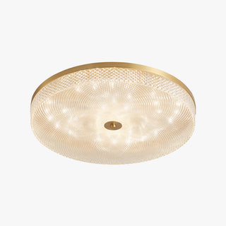 Crystal copper flush mount ceiling lamp – LED color changing