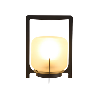 Modern outdoor solar powered lamp — warm ambient garden light