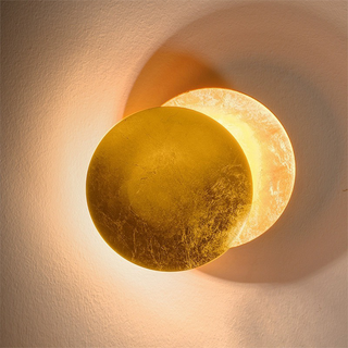 Modern round circle rotating LED wall sconce — creative fixture