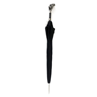 Double canopy silver snake handle luxury men's Italian umbrella canopy detail