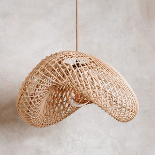 Handmade cloud-shape rattan pendant lamp in Bauhaus style for living room