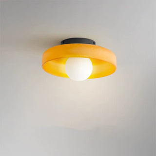 Plafonnier de cuisine moderne - Luminaire rond en verre à montage encastré pour éclairage d'îlot