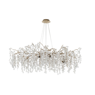 Modern Crystal Chandelier – Elegant Dining Room Lighting With Chrome Finish
