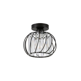 Vintage Ceiling Light – Black Steel Fixture | Energy Efficient Dining Room Lighting