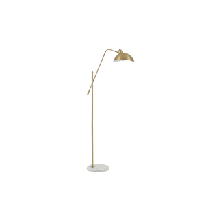 Gold Metal Floor Lamp | Marble LED Lighting - Luxury Living Room Decor