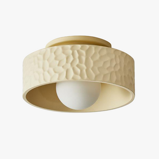 French Cream Ceiling Light - Modern Minimalist Polystyrene Fixture for Living Room