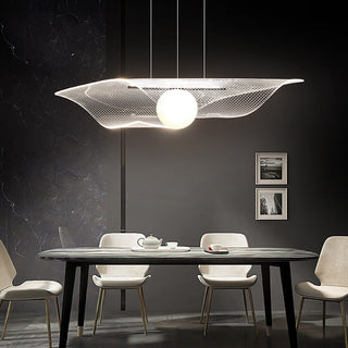 Acrylic transparent hat shape pendant — modern living room lamp