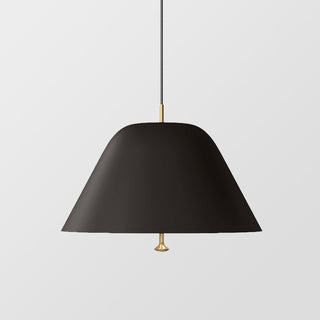 Metal cone pendant top view — metallic modern ceiling fixture