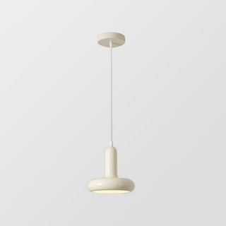 Adjustable ceiling light with cream metal shade