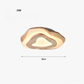 Natural Wood Ceiling Light – Modern LED Acrylic Lamp | Stylish Surface Mount