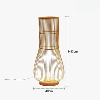 Ecological Floor Lamp – Soft LED Lighting | Natural Bamboo Lamp for Living Room
