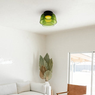 Modern Glass Ceiling Lamp - Designer Creative Glass Fixture for Living Room Lighting