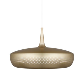 Modern chandelier from below — metal warm glow hanging light