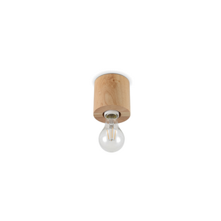 Plafonnier en bois naturel – Luminaire en bois minimaliste avec éclairage d'ambiance réglable