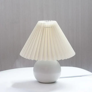 Ceramic rattan lamp setting — vintage Scandinavian warm