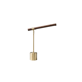 Lampe de chevet en bambou – Lampe de table LED minimaliste avec base en fer et lumière chaude