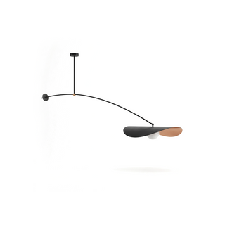 Plafonnier en verre ambré – Lampe moderne à cadre métallique avec éclairage doux et chaud