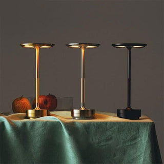 Disk touch lamp — elegant LED adjustable brightness side angle