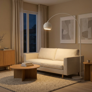 Dimmable Chrome Floor Lamp – Adjustable LED Lighting | Modern Aluminum Design