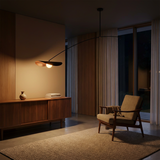 Amber Glass Ceiling Light – Modern Metal Frame Lamp With Soft Warm Lighting
