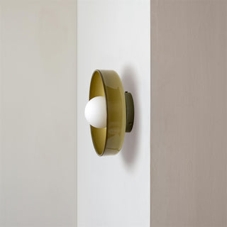 Plafonnier de cuisine moderne - Luminaire rond en verre à montage encastré pour éclairage d'îlot