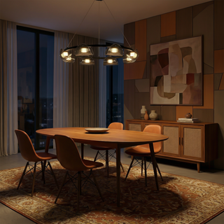 Smoked Glass Pendant Light – Modern Dining Room Lighting With Chrome Finish