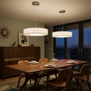 Lustre blanc minimaliste – Plafonnier moderne pour l'éclairage de salon