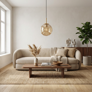 Glass Ball Pendant Light – Modern Nordic Lighting Design With Warm Ambient Lighting