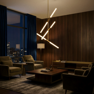 Gold Pendant Light – Modern Metal Pendant Lamp with Frosted Glass Diffuser