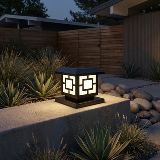 Solar Table Lamp – Modern Waterproof Outdoor Solar Lantern with Integrated LED