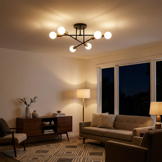 Plafonnier – Lampe LED moderne avec éclairage ambiant doux et assemblage facile