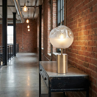 Adjustable Bedside Lamp – Modern Glass Lamp with Metal Frame & Soft Warm Glow