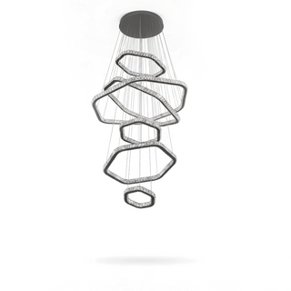 Modern Crystal Chandelier | Adjustable LED Lighting - Elegant Living Room Fixture