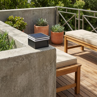 Outdoor Solar Lamp – Square Stainless Steel LED Garden Light | Weather Resistant Design