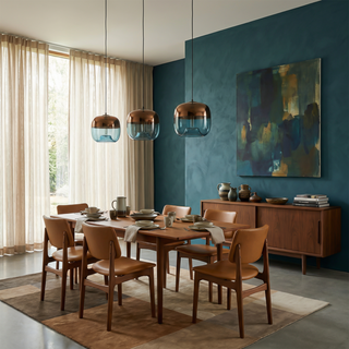 Pendant Lamp – Glass Pendant Light With E27 LED Bulbs & Warm Lighting Ambiance